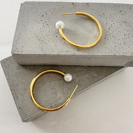 Pearl Hoops